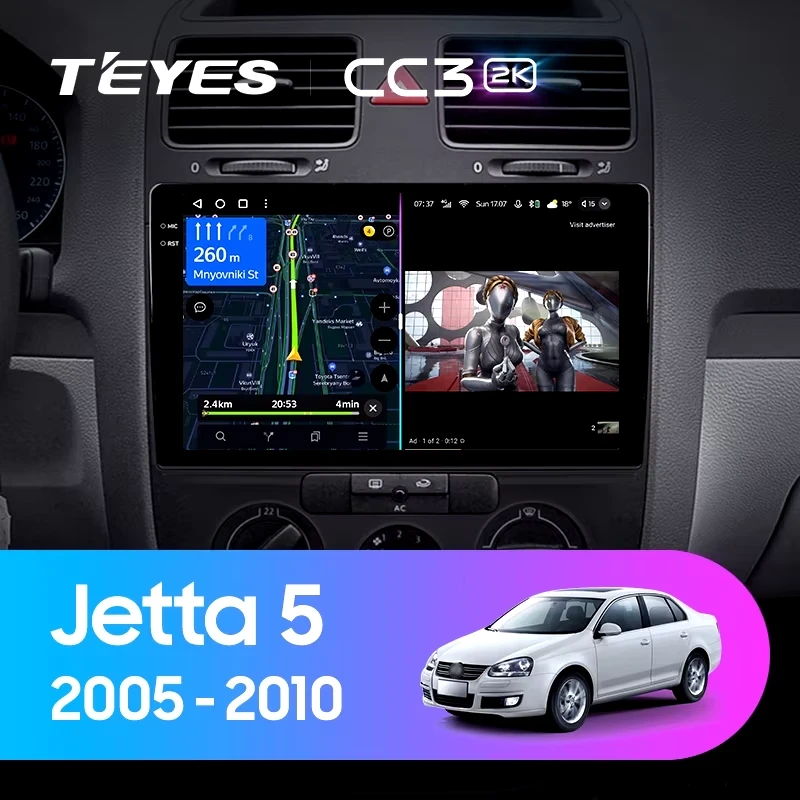 Штатная магнитола Teyes CC3 2K 6/128 Volkswagen Jetta 5 (2005-2010) F2