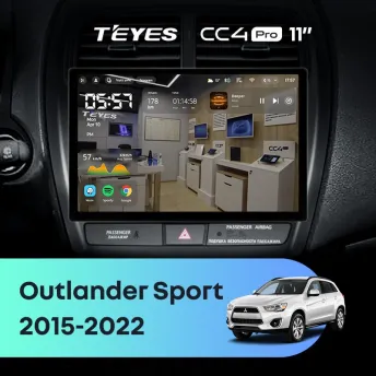 Штатная магнитола Teyes CC4 Pro 8/128 Mitsubishi Outlander Sport (2015-2022) Тип-A (11")