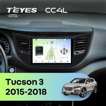 Штатная магнитола Teyes CC4L 6/64 Hyundai Tucson 3 (2015-2018) Тип-B (черная)