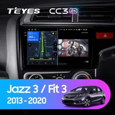 Штатная магнитола Teyes CC3 2K 4/64 Honda Fit 3 GP GK (2013-2020) Тип-A Правый руль