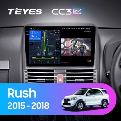 Штатная магнитола Teyes CC3 2K 4/32 Toyota Rush (2015-2018) Правый руль