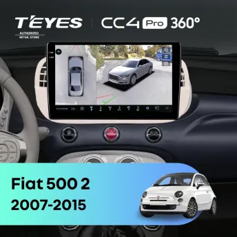 Штатная магнитола Teyes CC4 Pro 360 8/128 Fiat 500 2 (2007-2015)