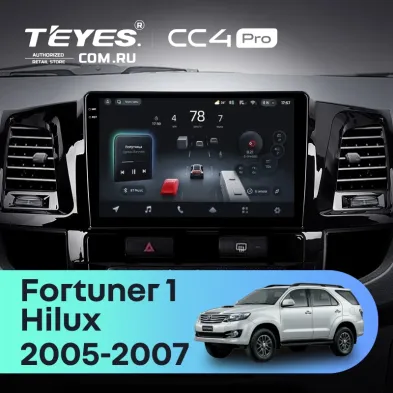 Штатная магнитола Teyes CC4 Pro 8/128 Toyota Fortuner (2005-2007) F2