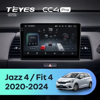 Штатная магнитола Teyes CC4 Pro 12/256 Honda Jazz 4 (2020-2024) Тип-A Правый руль