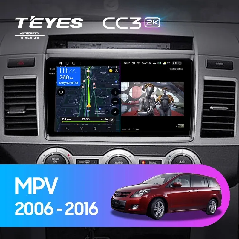 Штатная магнитола Teyes CC3 2K 4/32 Mazda MPV LY (2006-2016)