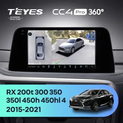 Штатная магнитола Teyes CC4 Pro 360 12/256 Lexus RX200t RX300 RX350 RX350l RX450h RX450hl AL20 IV (2015-2021)