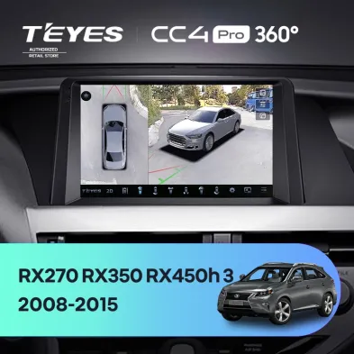 Штатная магнитола Teyes CC4 Pro 360 12/256 Lexus RX270 RX350 RX450h AL10 3 (2008-2015) Тип-B