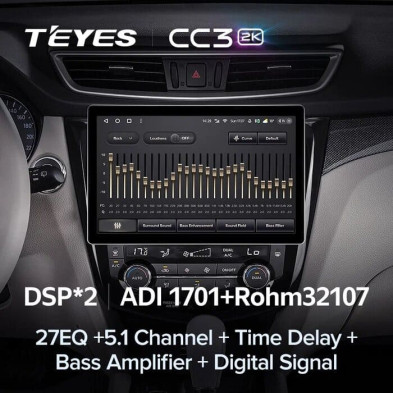 Штатная магнитола Teyes CC3 2K 4/32 Nissan Qashqai 2 (2013-2021) F2 Тип-AВ (13")