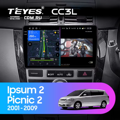 Штатная магнитола Teyes CC3L 4/64 Toyota Ipsum 2 ACM20 (2001-2009)