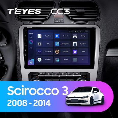 Штатная магнитола Teyes CC3 4/32 Volkswagen Scirocco 3 (2008-2014) F3 (Серая)