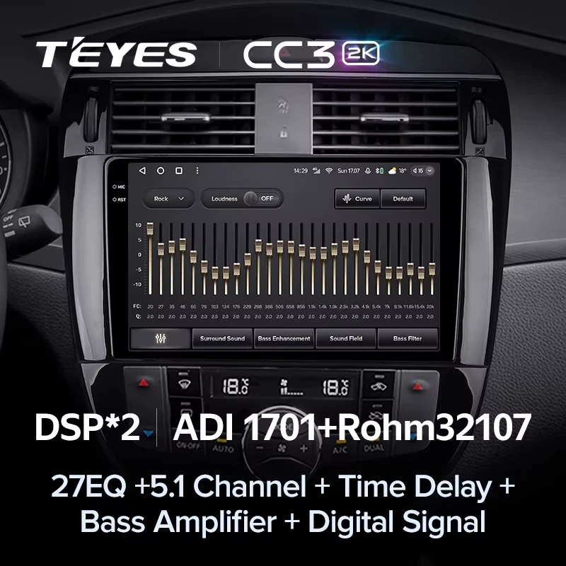 Штатная магнитола Teyes CC3 2K 6/128 Nissan Pulsar 6 NB17 (2014-2018)