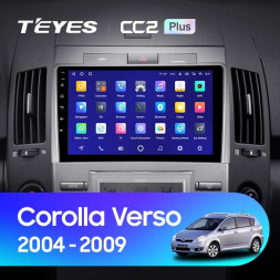 Штатная магнитола Teyes CC2 Plus 4/32 Toyota Corolla Verso AR10 (2004-2009) F2