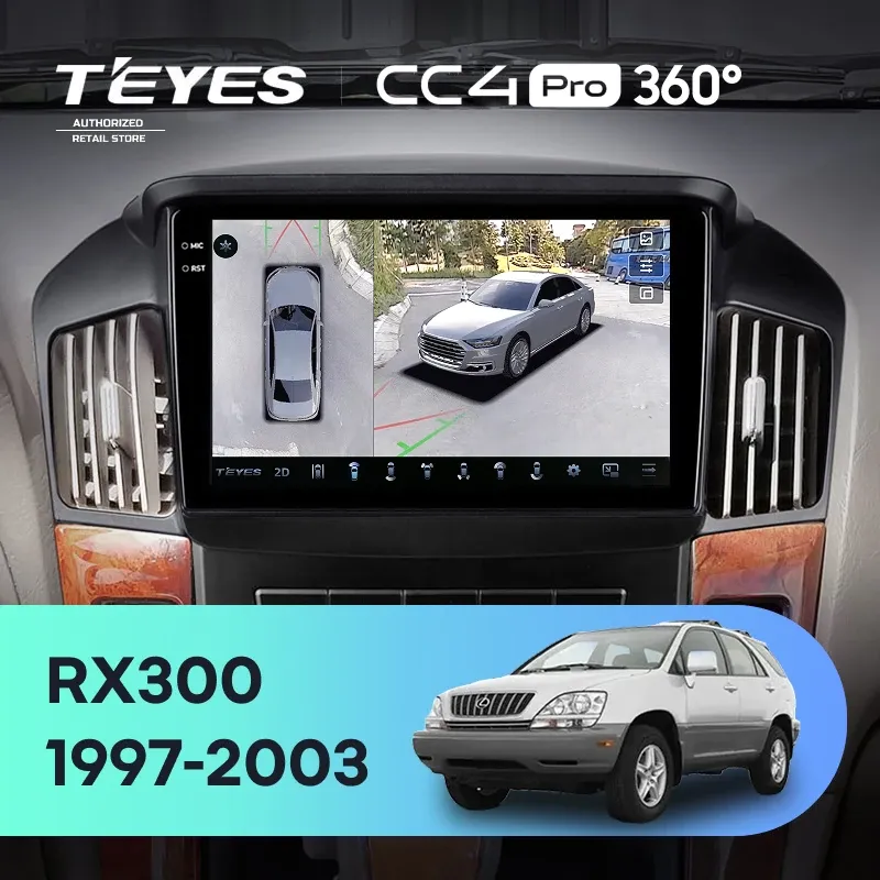 Штатная магнитола Teyes CC4 Pro 360 12/256 Lexus RX300 XU10 (1997-2003) F2
