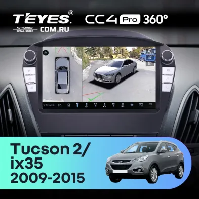 Штатная магнитола Teyes CC4 Pro 360 12/256 Hyundai ix35 (2009-2015) (Tucson 2) (с кнопками) Тип-AB