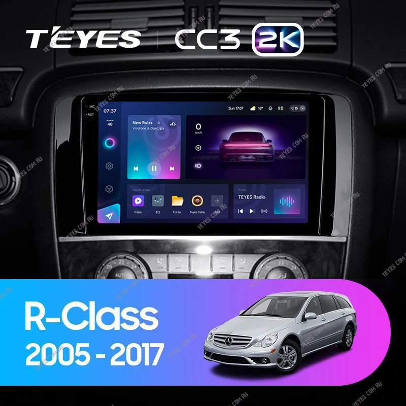 Штатная магнитола Teyes CC3 2K 4/32 Mercedes-Benz R-Class W251 R280 R300 R320 (2005-2017) F1