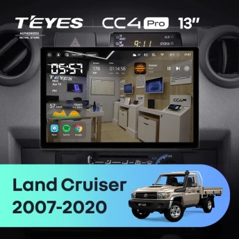 Штатная магнитола Teyes CC4 Pro 8/128 Toyota Land Cruiser 70 Series LC 79 (2007-2020) (13")