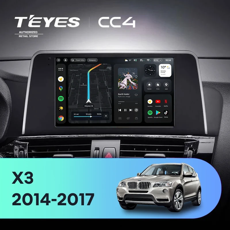 Штатная магнитола Teyes CC4 6/64 BMW X3 F25 NBT (2014-2017)
