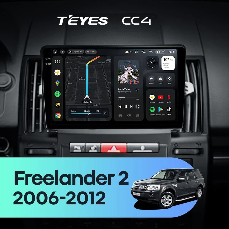 Штатная магнитола Teyes CC4 6/64 Land Rover Freelander 2 (2006-2012)