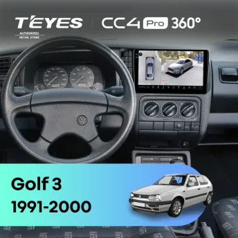 Штатная магнитола Teyes CC4 Pro 360 12/256 Volkswagen Golf 3 (1991-2000)
