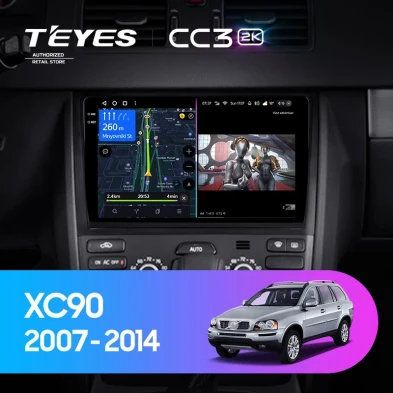 Штатная магнитола Teyes CC3 2K 4/32 Volvo XC90 (2007-2014) F2 (комплект для установки нижней части)