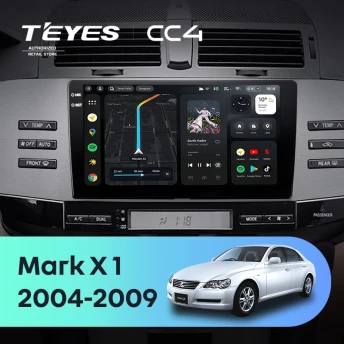 Штатная магнитола Teyes CC4 8/128 Toyota Mark X X120 (2004-2009) Правый руль