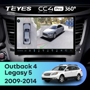 Штатная магнитола Teyes CC4 Pro 360 8/128 Subaru Outback 4 (2009-2014) (13")