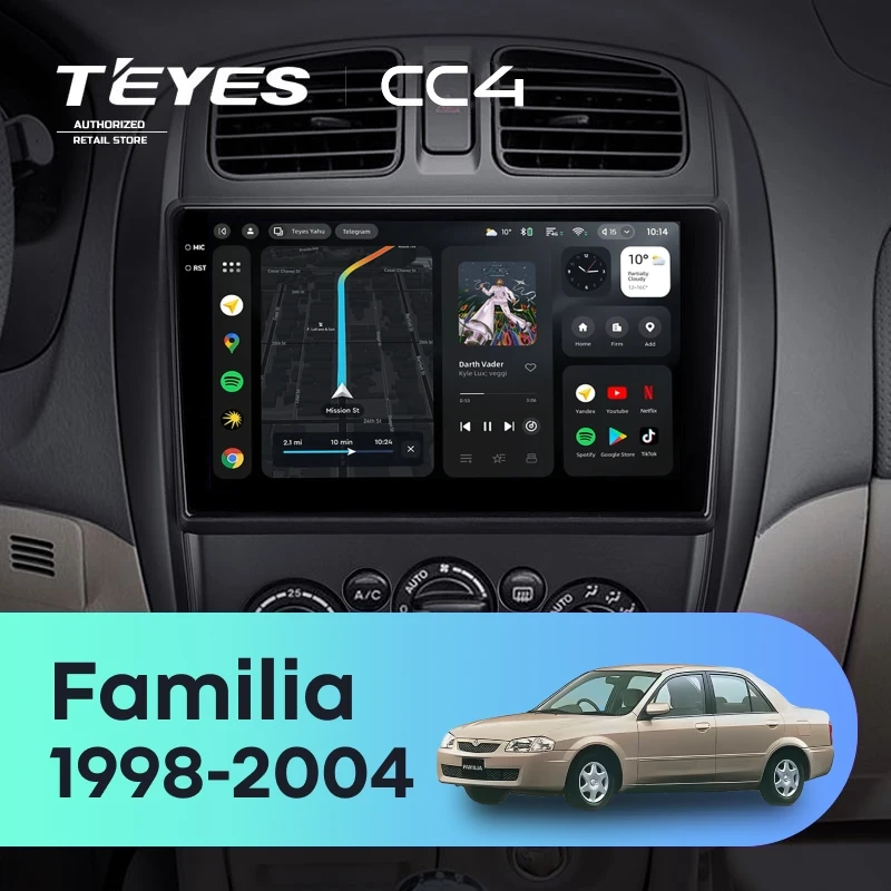 Штатная магнитола Teyes CC4 8/128 Mazda Familia (BJ) (1998-2004)