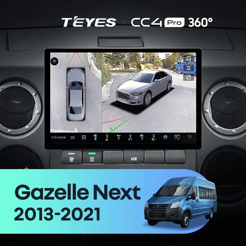 Штатная магнитола Teyes CC4 Pro 360 12/256 для GAZ Gazelle Next (2013-2021) F1 (11")