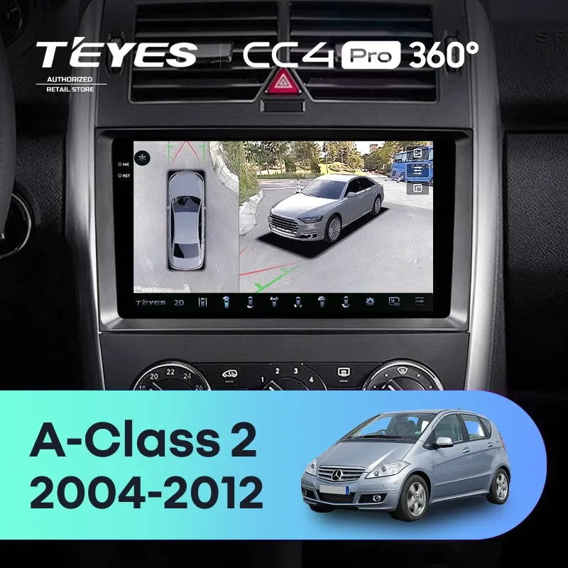 Штатная магнитола Teyes CC4 Pro 360 8/128 Mercedes-Benz A-Class 2 W169 C169 (2004-2012)
