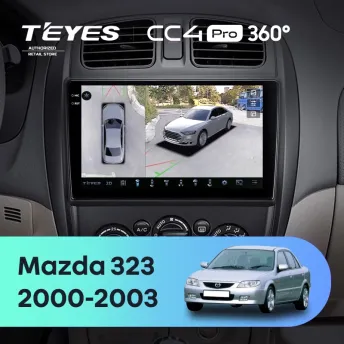 Штатная магнитола Teyes CC4 Pro 360 12/256 Mazda 323 BJ (2000-2003)