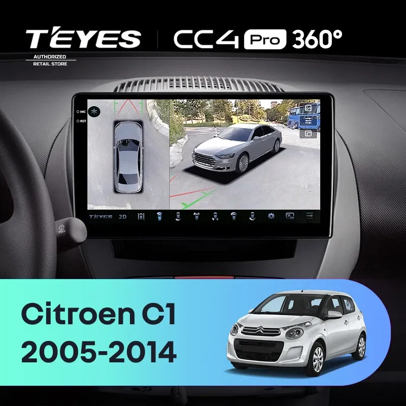 Штатная магнитола Teyes CC4 Pro 360 8/128 Citroen C1 (2005-2014)