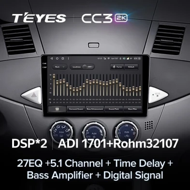 Штатная магнитола Teyes CC3 2K 4/64 Mitsubishi Zinger (2005-2014)