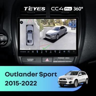 Штатная магнитола Teyes CC4 Pro 360 8/128 Mitsubishi Outlander Sport (2015-2022) Тип-A (11")