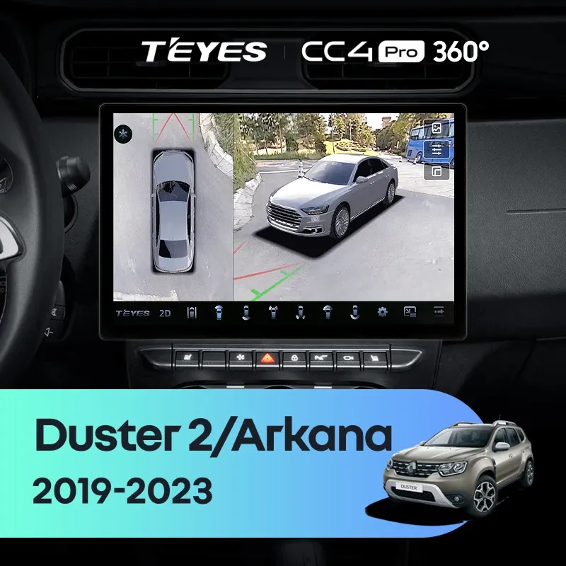 Штатная магнитола Teyes CC4 Pro 360 12/256 Renault Arkana (2019-2023) F2 (13")
