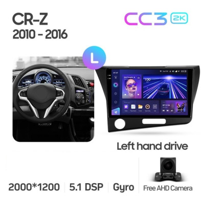 Штатная магнитола Teyes CC3 2K 4/32 Honda CR-Z 1 (2010-2016)