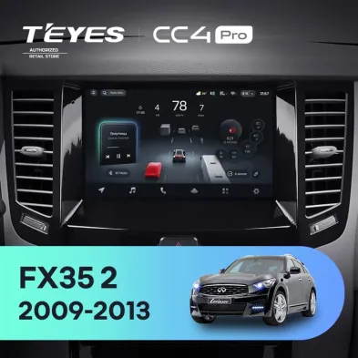 Штатная магнитола Teyes CC4 Pro 12/256 Infiniti FX35 2 (2009-2013) Тип-A