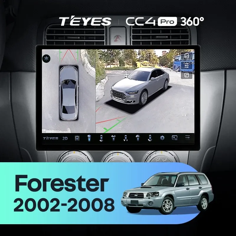 Штатная магнитола Teyes CC4 Pro 360 12/256 Subaru Forester SG (2002-2008) (13")