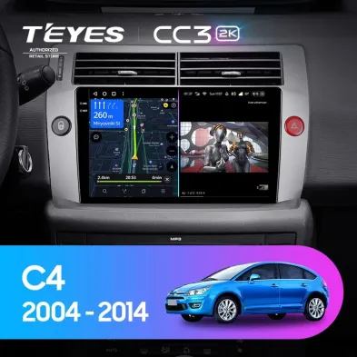 Штатная магнитола Teyes CC3 2K 6/128 Citroen C4 (2004-2014)
