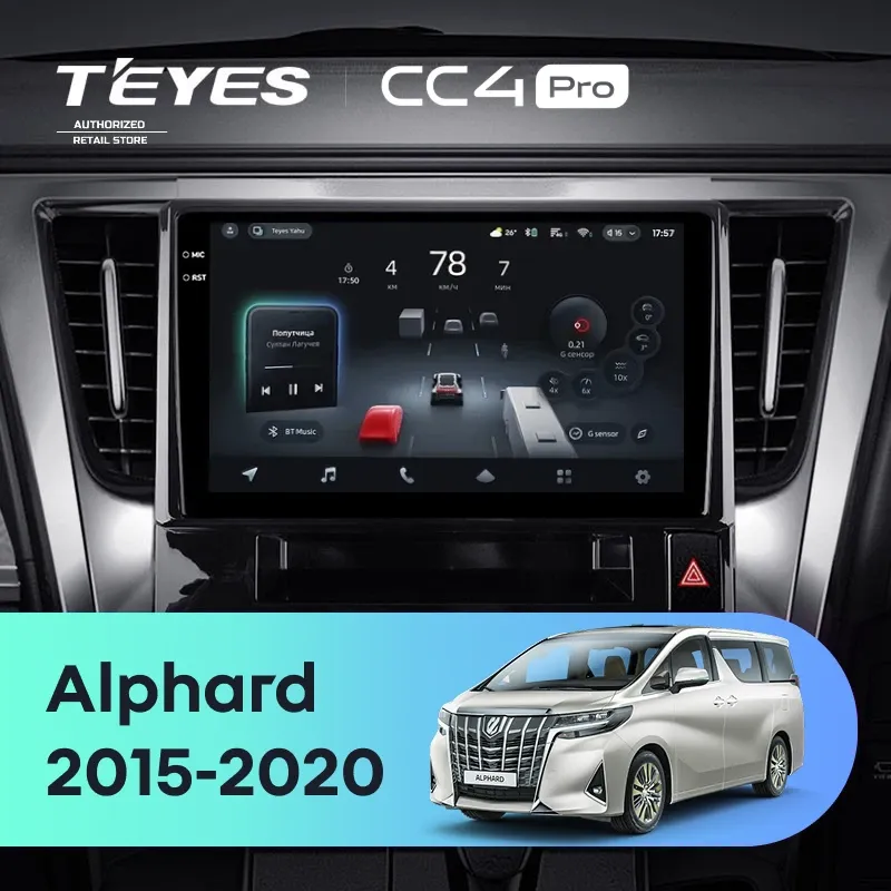 Штатная магнитола Teyes CC4 Pro 8/128 Toyota Alphard H30 (2015-2020)