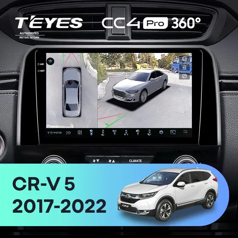 Штатная магнитола Teyes CC4 Pro 360 8/128 Honda CR-V 5 RT RW (2017-2022)