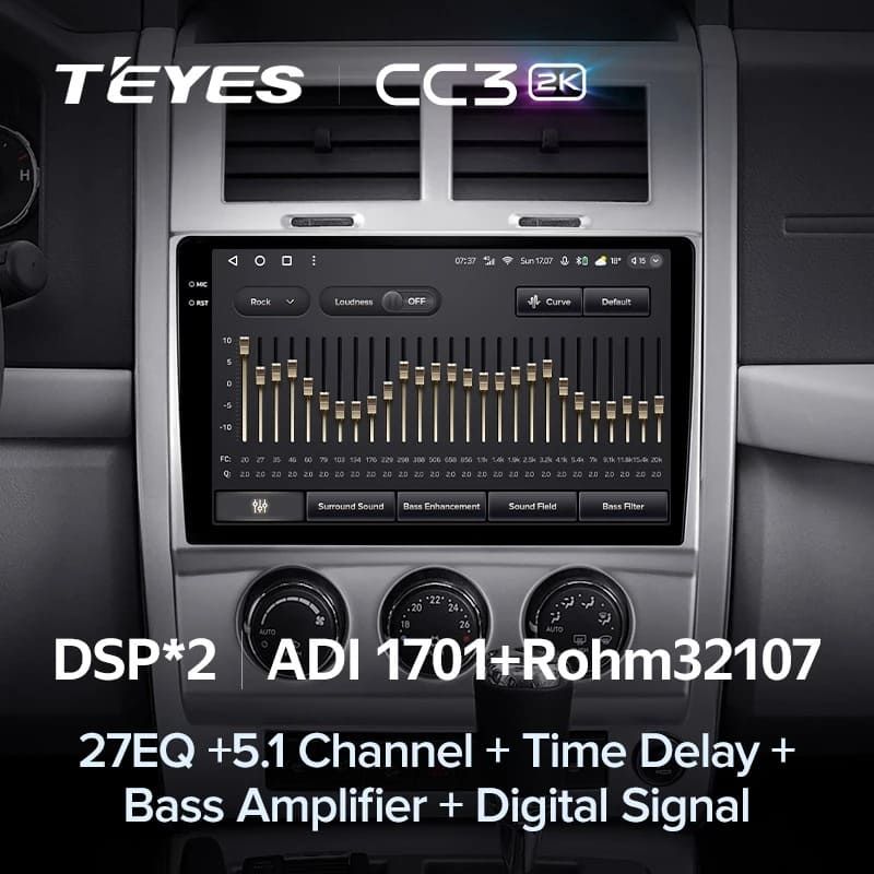 Штатная магнитола Teyes CC3 2K 4/32 Cherokee 4 KK (2007-2014)