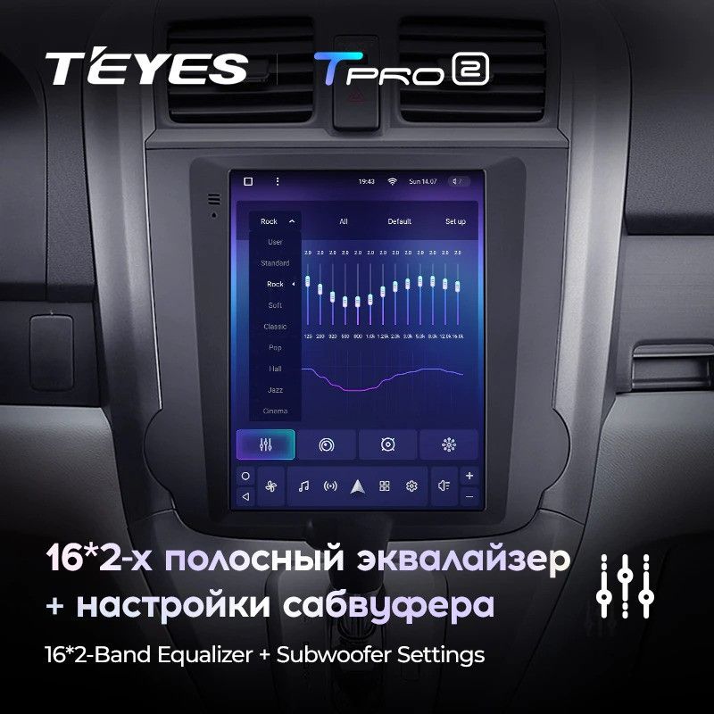 Штатная магнитола Tesla style Teyes TPRO 2 4/64 Honda CR-V 3 RE (2006-2012) Тип-A