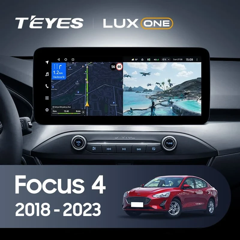 Штатная магнитола Teyes LUX ONE 360 6/128 Ford Focus 4 Mk 4 (2018-2023)