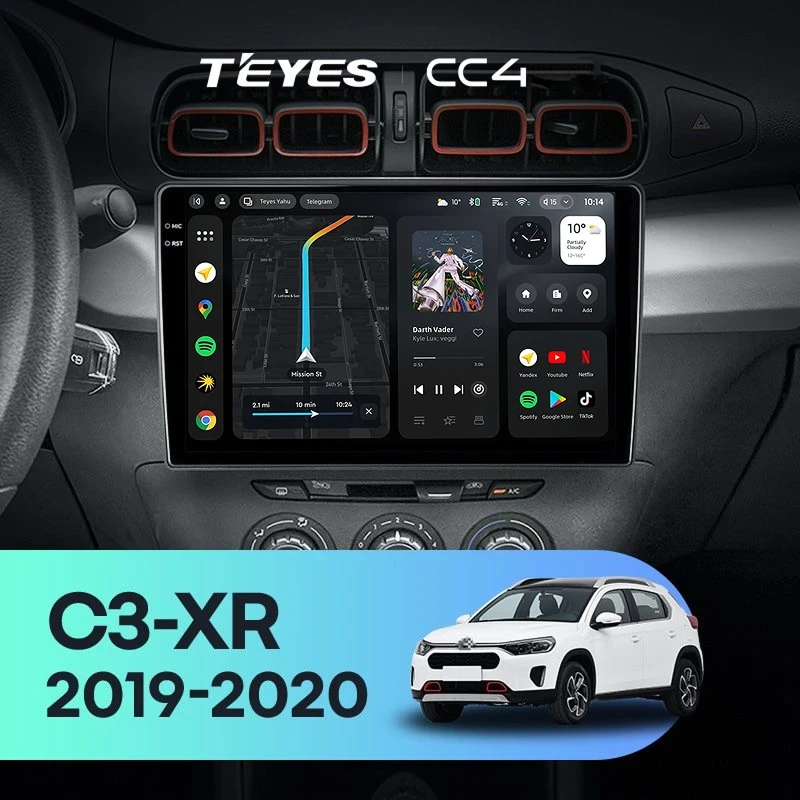 Штатная магнитола Teyes CC4 6/64 Citroen C3-XR (2019-2020) F1