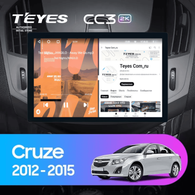Штатная магнитола Teyes CC3 2K 4/32 Chevrolet Cruze J300 J308 (2012-2015) F3 (11")