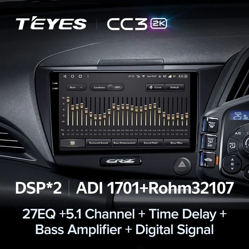 Штатная магнитола Teyes CC3 2K 4/32 Honda CR-Z 1 (2010-2016) Правый руль