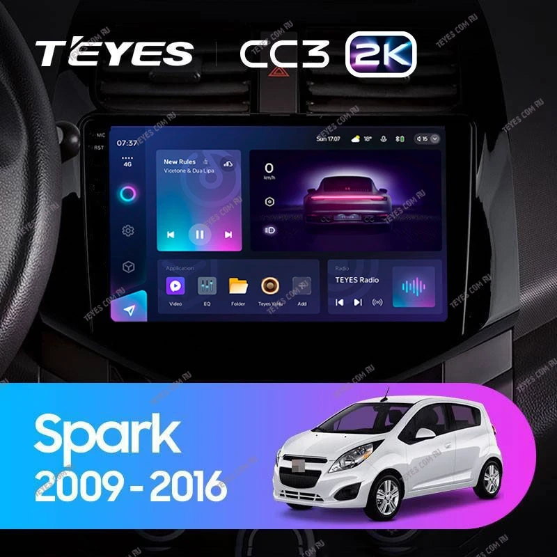 Штатная магнитола Teyes CC3 2K 4/32 Chevrolet Spark M300 (2009-2016) F1