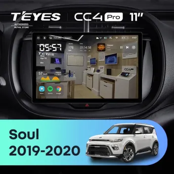 Штатная магнитола Teyes CC4 Pro 12/256 Kia Soul (2019-2020) (11")