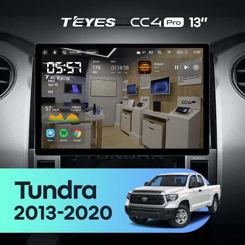 Штатная магнитола Teyes CC4 Pro 8/128 Toyota Tundra XK50 (2013-2020) (13")