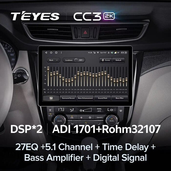 Штатная магнитола Teyes CC3 2K 4/64 Nissan Qashqai 2 (2013-2021) F2 Тип-C (11")